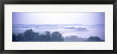 Framed Foggy Landscape Northern Germany Print