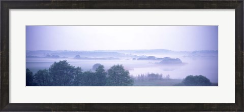 Framed Foggy Landscape Northern Germany Print