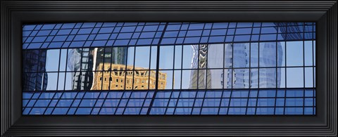 Framed Building reflections, Frankfurt, Germany Print