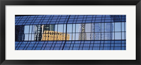 Framed Building reflections, Frankfurt, Germany Print