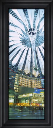Framed Low angle view of the ceiling of a building, Sony Center, Potsdamer Platz, Berlin, Germany Print
