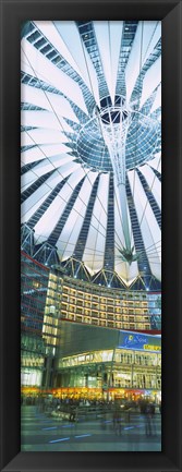 Framed Low angle view of the ceiling of a building, Sony Center, Potsdamer Platz, Berlin, Germany Print