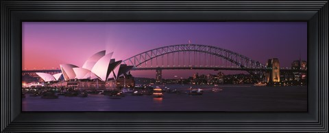 Framed Opera House Harbour Bridge Sydney Australia Print