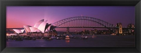 Framed Opera House Harbour Bridge Sydney Australia Print