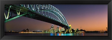 Framed Skyline Harbour Bridge Sydney Australia Print