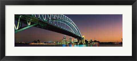 Framed Skyline Harbour Bridge Sydney Australia Print