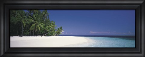 Framed White Sand Beach Maldives Print