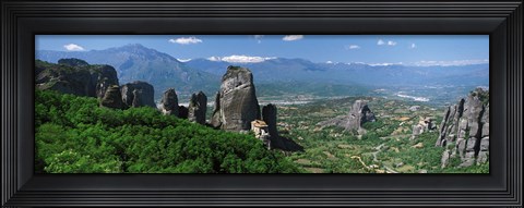 Framed Meteora Monastery Greece Print