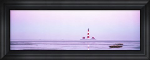 Framed Lighthouse Westerhever North Sea Germany Print