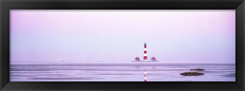 Framed Lighthouse Westerhever North Sea Germany Print