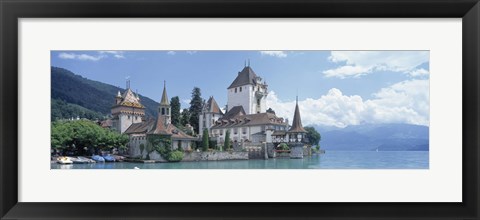 Framed Oberhofen Castle Lake Thuner Switzerland Print