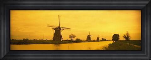 Framed Windmills Netherlands Print