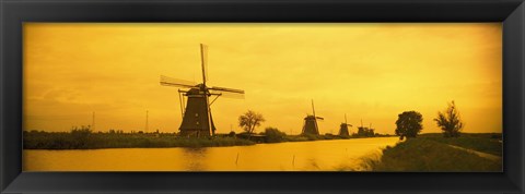 Framed Windmills Netherlands Print