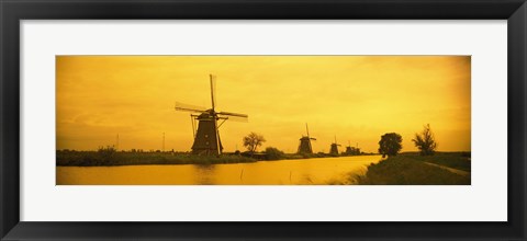 Framed Windmills Netherlands Print