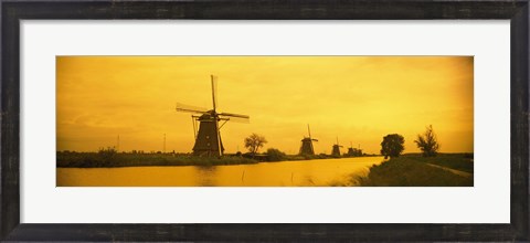 Framed Windmills Netherlands Print