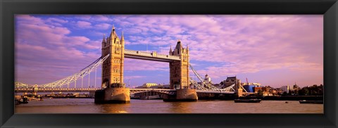 Framed Tower Bridge London England with Purple Sky Print