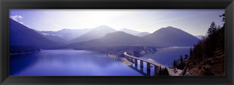 Framed Bridge Sylvenstein Lake Germany Print