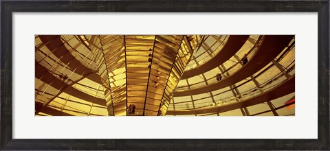 Framed Glass Dome from Interior, Reichstag,Berlin, Germany Print