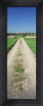 Framed Germany, Hay bales along a road Print