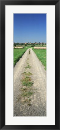 Framed Germany, Hay bales along a road Print
