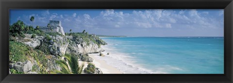 Framed El Castillo, Quintana Roo Caribbean Sea, Tulum, Mexico Print