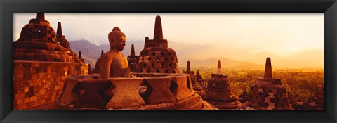 Framed Borobudur Buddhist Temple Java Indonesia Print