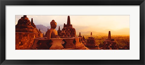 Framed Borobudur Buddhist Temple Java Indonesia Print