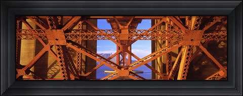 Framed Golden Gate Bridge Framework (close-up) Print