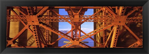 Framed Golden Gate Bridge Framework (close-up) Print