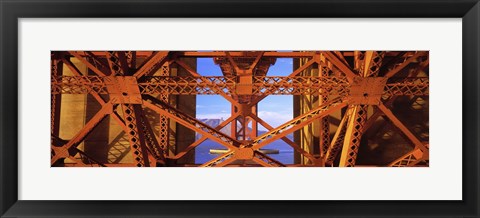 Framed Golden Gate Bridge Framework (close-up) Print