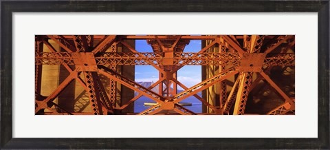 Framed Golden Gate Bridge Framework (close-up) Print