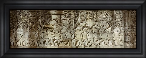 Framed Frieze, Angkor Wat, Cambodia Print
