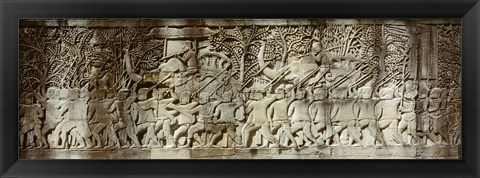 Framed Frieze, Angkor Wat, Cambodia Print