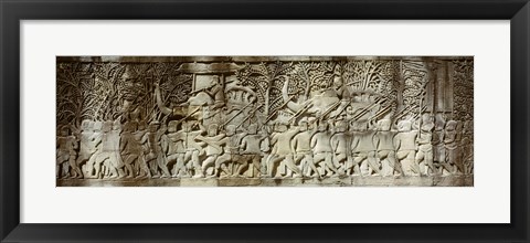 Framed Frieze, Angkor Wat, Cambodia Print