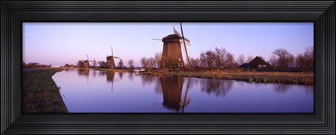 Framed Windmills Schemerhorn The Netherlands Print