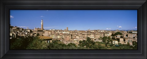 Framed Buildings in a city, Torre Del Mangia, Siena, Tuscany, Italy Print
