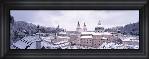 Framed Salzburg in winter, Austria Print