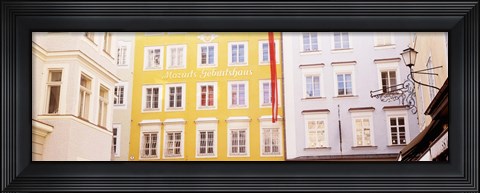 Framed Austria, Salzburg, Mozart&#39;s Birthplace, Low angle view of the apartments Print