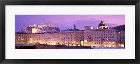 Framed Night Salzburg Austria Print