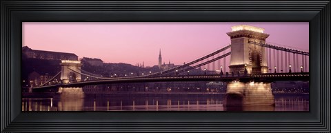 Framed Hungary, Budapest, Szechenyi Lanchid Print