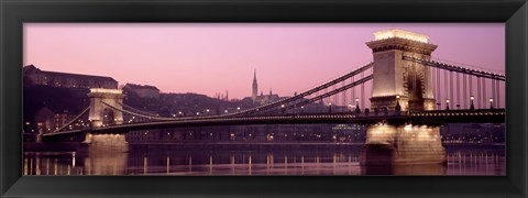 Framed Hungary, Budapest, Szechenyi Lanchid Print