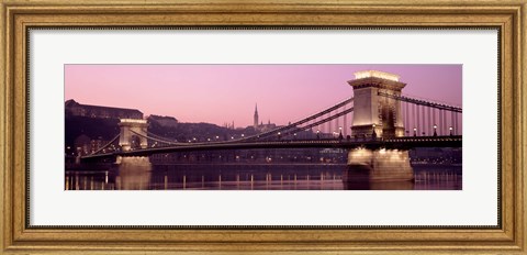 Framed Hungary, Budapest, Szechenyi Lanchid Print