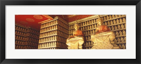 Framed Buddhas Wat Xien Thong Luang Prabang Laos Print