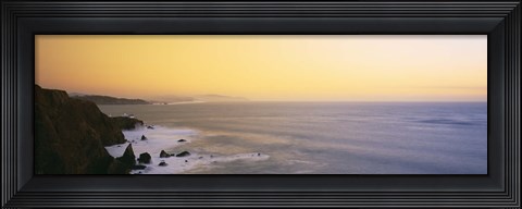 Framed High angle view of rock formations in the sea, Pacific Ocean, San Francisco, California, USA Print