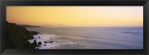 Framed High angle view of rock formations in the sea, Pacific Ocean, San Francisco, California, USA Print