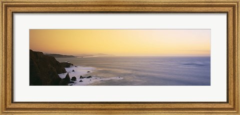 Framed High angle view of rock formations in the sea, Pacific Ocean, San Francisco, California, USA Print