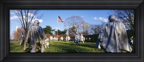 Framed Korean Veterans Memorial Washington DC USA Print