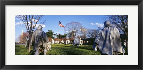 Framed Korean Veterans Memorial Washington DC USA Print