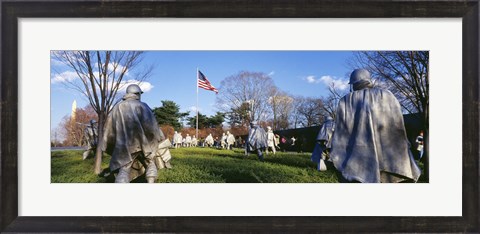 Framed Korean Veterans Memorial Washington DC USA Print