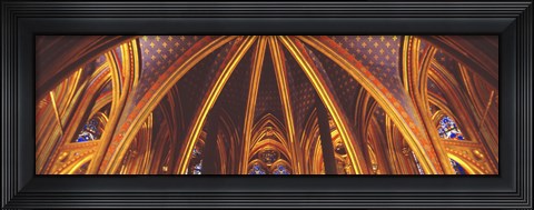 Framed Interior, Sainte Chapelle, Paris, France Print